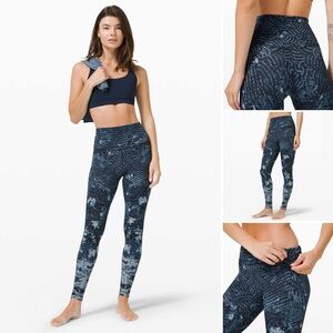 Lululemon Align Pant Size 8 with 28" Inseam in Indigo Lace Starlight